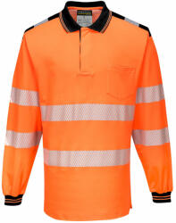 Portwest T184 PW3 Hi-Vis hosszú ujjú pólóing narancs/fekete színben (T184OBRM)