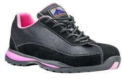 Portwest FW39 Steelite női munkavédelmi félcipő fekete/pink színben S1P (FW39BPR41)