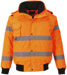 Portwest C467 Hi-Vis 3 az 1-ben bomber kabát narancs színben (C467ORRM)