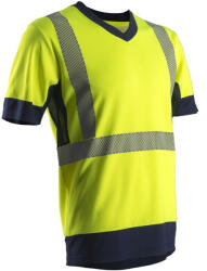 Coverguard Koma jó láthatóságú sárga színű rövid ujjú póló, v-nyakú (7KOMYXL)