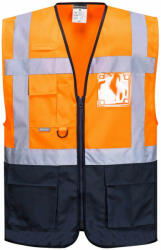 Portwest C476 Warsaw vezetői mellény narancs/navy színben (C476ONRXXL)