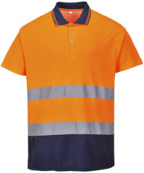 Portwest S174 Kéttónusú Cotton Comfort póló narancs/navy színben (S174ONRS)