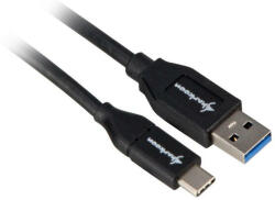 Sharkoon USB 3.1 Cable A-C - black - 1m - vexio