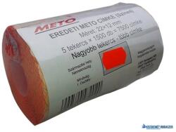 METO Árazógépszalag, 22x12 mm, METO, piros (ISM22P) - kecskemetirodaszer