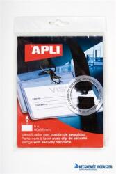APLI Azonosítókártya tartó, nyakba akasztható, biztonsági csattal, 90x56 mm, APLI (LCA11743) - kecskemetirodaszer