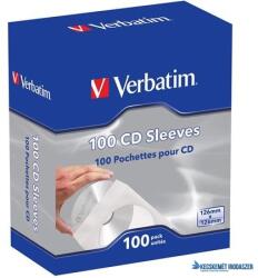 Verbatim CD/DVD boríték, papír, ablakos, bebújtatós fül, VERBATIM, fehér (V49976) - kecskemetirodaszer