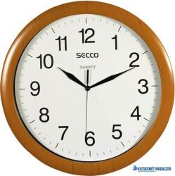 Secco Falióra, 33 cm, SECCO "Sweep Second", fa hatású keret (DFA021) - kecskemetirodaszer
