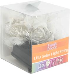 Family Decor 58218B Szolár LED fényfüzér - virágos - 2, 3 m - 20 LED - színes (58218B)