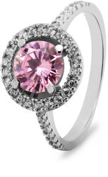 Brilio Silver Luxus ezüst gyűrű rózsaszín cirkónium kővel RI033W 56 mm