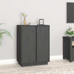 vidaXL Servantă, gri, 60x35x80 cm, lemn masiv de pin (814491) Comoda