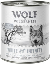 Wolf of Wilderness 24x800g Wolf of Wilderness nedves kutyatáp- White Infinity ló