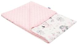 New Baby - Gyermek pléd Minky Maci rózsaszín 80x102 cm