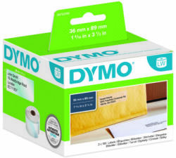 DYMO címetetikett 99013, átlátszó, 89mmx36mm (260db/doboz) (S0722410)