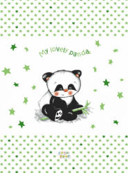 Babastar merev pelenkázó lap 50*80 cm - zöld panda - babyshopkaposvar