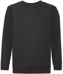 Fruit of the Loom Gyerek Pulóver Hosszú ujjú Fruit of the Loom Classic Set-In Sweat Kids - 152 (12-13), Fekete