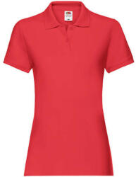 Fruit of the Loom Női Galléros póló Rövid ujjú Fruit of the Loom Premium Polo Lady-Fit - M (12), Piros