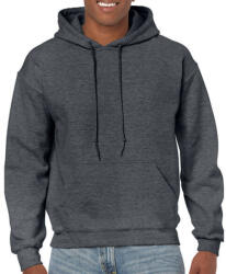Gildan Uniszex Pulóver Kapucnis Hosszú ujjú Gildan Heavy Blend Hooded Sweat - M, Sötét heather szürke