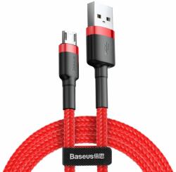 Baseus Cablu micro USB QC3.0 2.4A 1M, BASEUS Cafule Durable Nylon, rosu