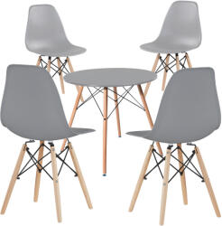Timeless Tools 4 buc scaune moderne cu masa pentru bucatarie, 3 culori-gri (HOP1001107-2)