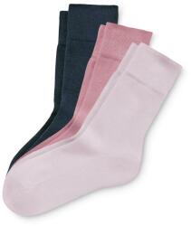 Tchibo 3 pár női zokni, rózsaszín/sötétkék 1x világos rózsaszínű, 1x antik rózsaszínű, 1x sötétkék 35-38