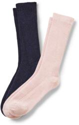 Tchibo 2 pár női zokni, gyapjú rózsaszín/sötétkék 1x világos rózsaszínű, 1x sötétkék 35-38