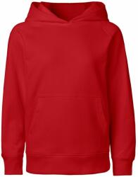 Neutral Gyerek pulóver kapucnival organikus Fairtrade biopamutból - Piros | 140/146 (NE-O13101-1000132923)