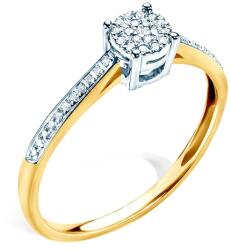 SAVICKI Inel de logodnă SAVICKI: aur bicolor, diamant - savicki - 3 315,00 RON