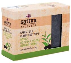 SATTVA Săpun de corp pentru ceai verde și cafea - Sattva Green Tea & Coffee Body Soap 125 g