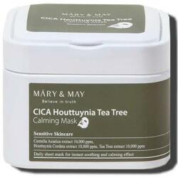 Mary & May Mască hidratantă pentru față, din țesătură - Mary & May CICA Houttuynia Tea Tree Calming Mask 30 buc Masca de fata