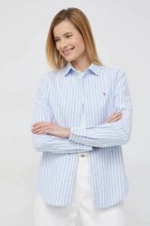 Ralph Lauren pamut ing női, galléros, regular - kék 38 - answear - 53 990 Ft