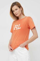 Ralph Lauren pamut póló narancssárga - narancssárga XS