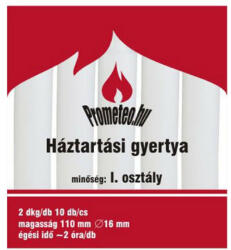 Prometeo Taper candle white