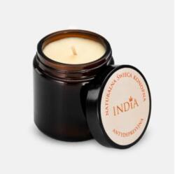 India Cosmetics Aromaterápiás gyertya bio szójaviasszal kender- és pacsuliolajjal