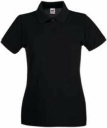 Fruit of the Loom FN01 Női galléros póló, LADY FIT PREMIUM POLO, Black - S (FN010306)