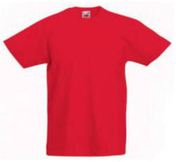 Fruit of the Loom F37 környakas gyerek póló, Kids Valueweight T, Red - 5/6 (F370502)