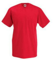 Fruit of the Loom F08 V-nyakú pamut póló, VALUEWEIGHT V-NECK T, Red - M (F080507)