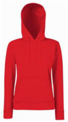 Fruit of the Loom F81 kapucnis Női pulóver, LADY-FIT HOODED SWEAT, Red - XL (F810509)