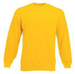 Fruit of the Loom F41 kereknyakú pulóver, SET-IN SWEAT, Sunflower - XL (F412009)