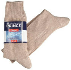 Prince gumi nélküli zokni 3 páras csomagban, bézs 44-46 (PRC2011-bz-44)