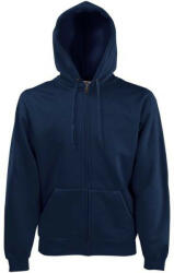 Fruit of the Loom FN07 cipzáras kapucnis pulóver, HOODED SWEAT JACKET, Deep Navy - L (FN073908)