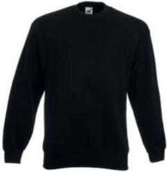 Fruit of the Loom F41 kereknyakú pulóver, SET-IN SWEAT, Black - L (F410308)