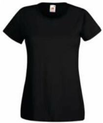 Fruit of the Loom FU78 Női környakas póló, LADY-FIT VALUEWEIGHT T, Black (FU780313)