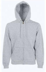 Fruit of the Loom FN07 cipzáras kapucnis pulóver, HOODED SWEAT JACKET, Heather Grey - M (FN071507)