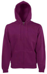 Fruit of the Loom FN07 cipzáras kapucnis pulóver, HOODED SWEAT JACKET, Burgundy (FN070806)