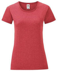 Fruit of the Loom FN63 rövid ujjú Női póló, LADIES ICONIC 150 T, Heather Red (FN635513)