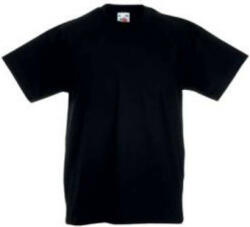 Fruit of the Loom F37 környakas gyerek póló, Kids Valueweight T, Black - 7/8 (F370303)
