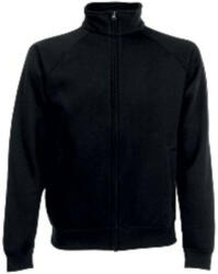 Fruit of the Loom FN08 cipzáras galléros pulóver, CLASSIC SWEAT JACKET, Black (FN080306)