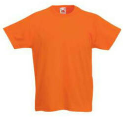 Fruit of the Loom F37 környakas gyerek póló, Kids Valueweight T, Orange - 9/11 (F371004)