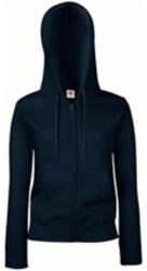 Fruit of the Loom FU84 zipzáras kapucnis Női pulóver, LADY FIT HOODED JACKET, Deep Navy - L (FU843908)