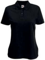 Fruit of the Loom F68 galléros Női póló LADY-FIT 65/35 POLO, Black - L (F680308)